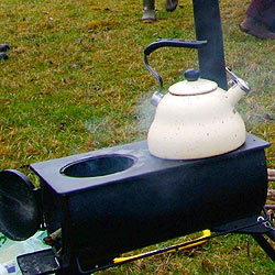 Cooking on Frontier stove